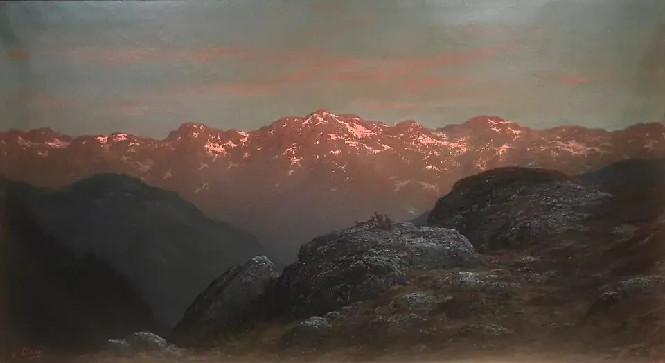 Paysage avec les Pyrénées - Gustave Doré