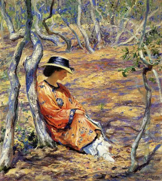 Dans le bois de chênes - Guy Rose