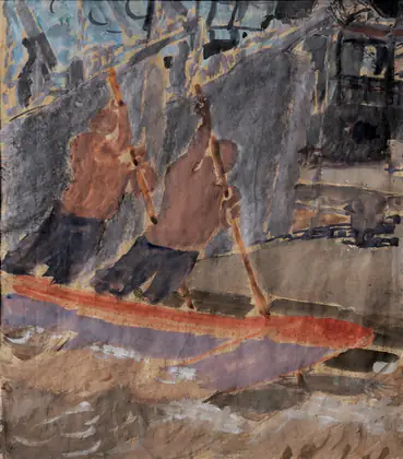 Rameurs - Gyula Derkovits