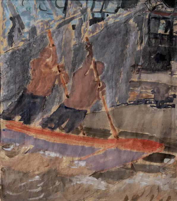 Rameurs - Gyula Derkovits