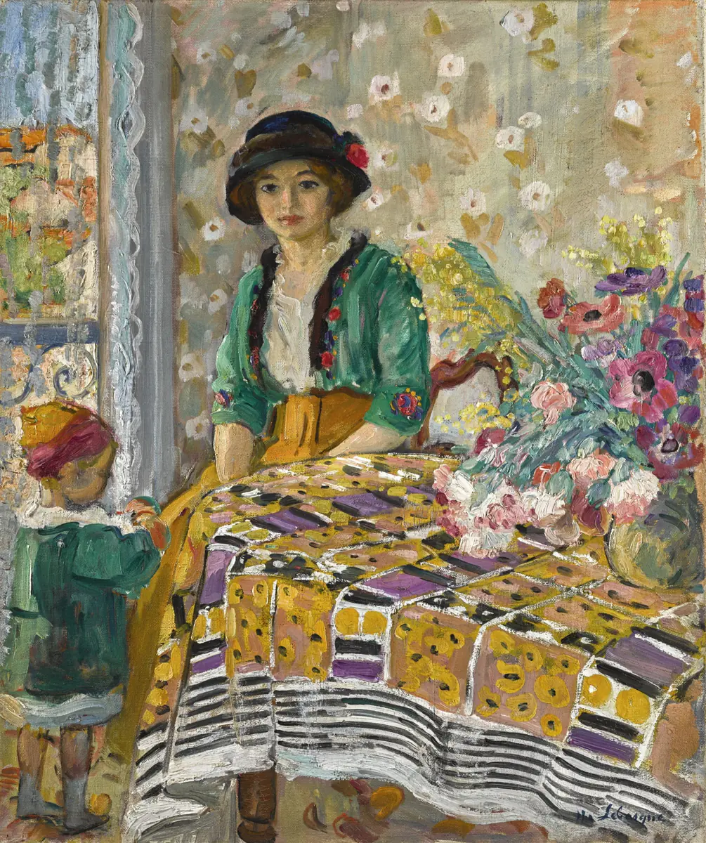Marthe et Pierre Lebasque dans un intérieur - Henri Lebasque