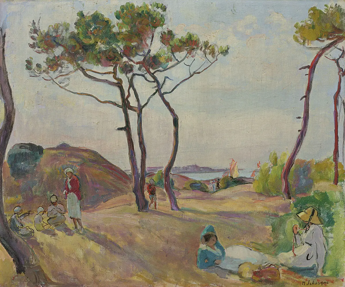 Le Pradet, les pins sur la plage - Henri Lebasque