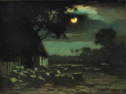 Bergerie, clair de lune - Horatio Walker