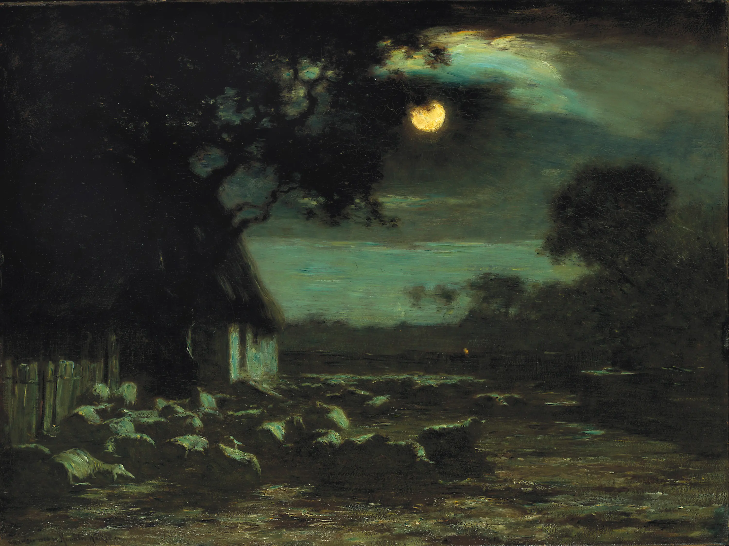 Bergerie, clair de lune - Horatio Walker