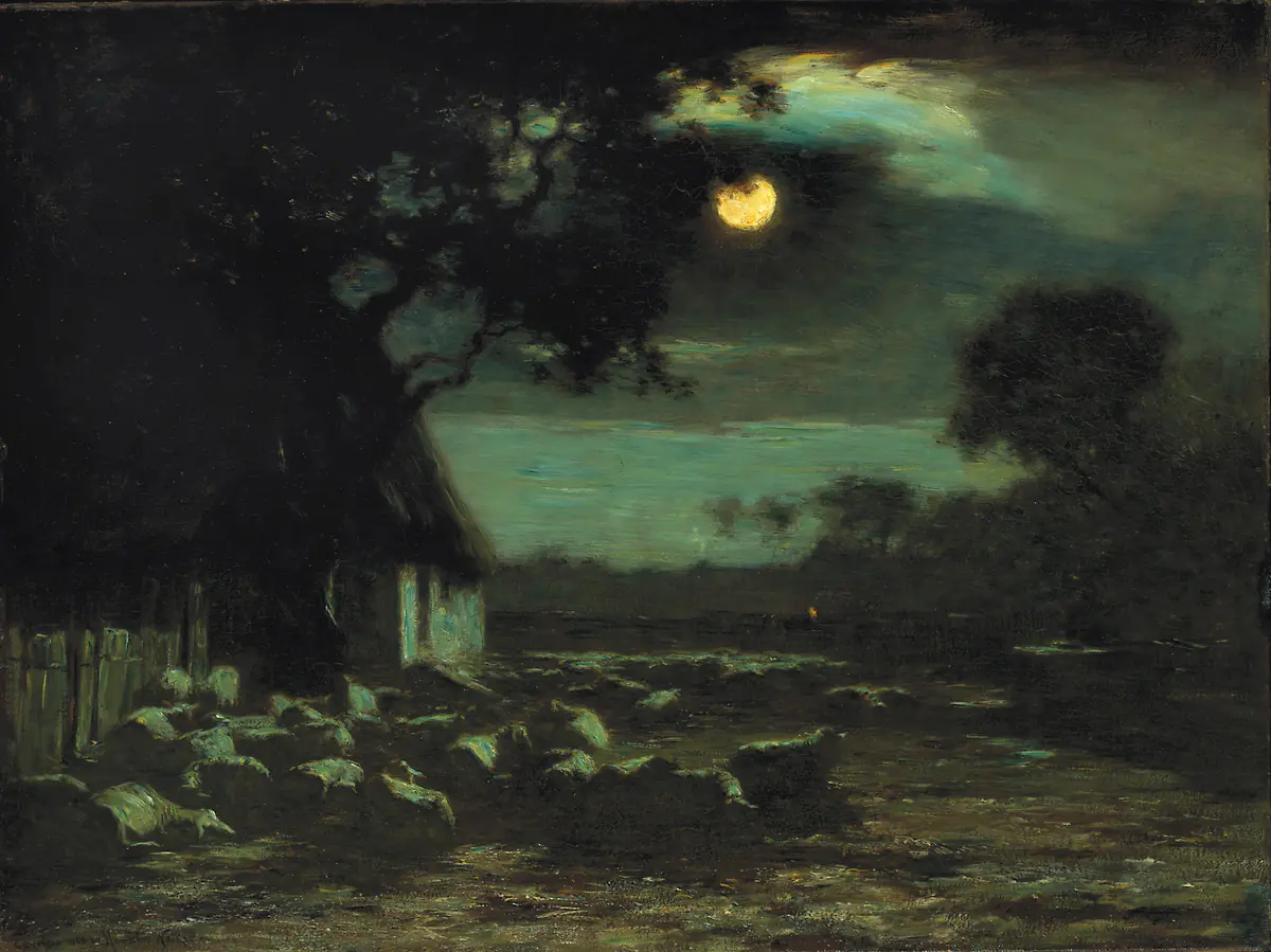 Bergerie, clair de lune - Horatio Walker