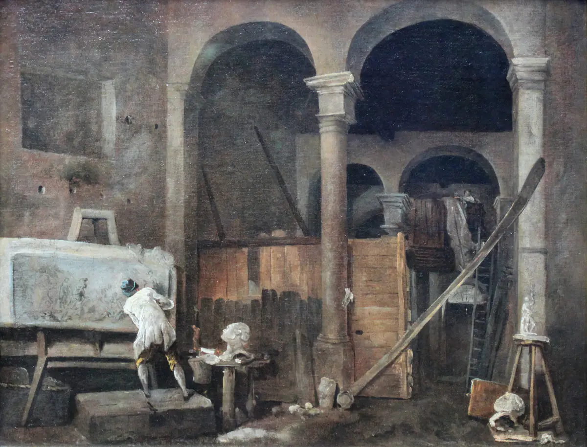 L'Atelier de l'artiste - Hubert Robert