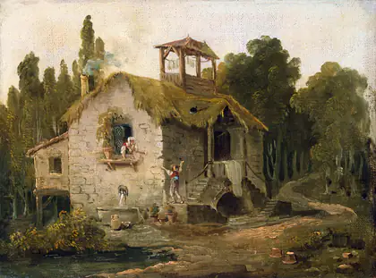 Chaumière dans la forêt - Hubert Robert