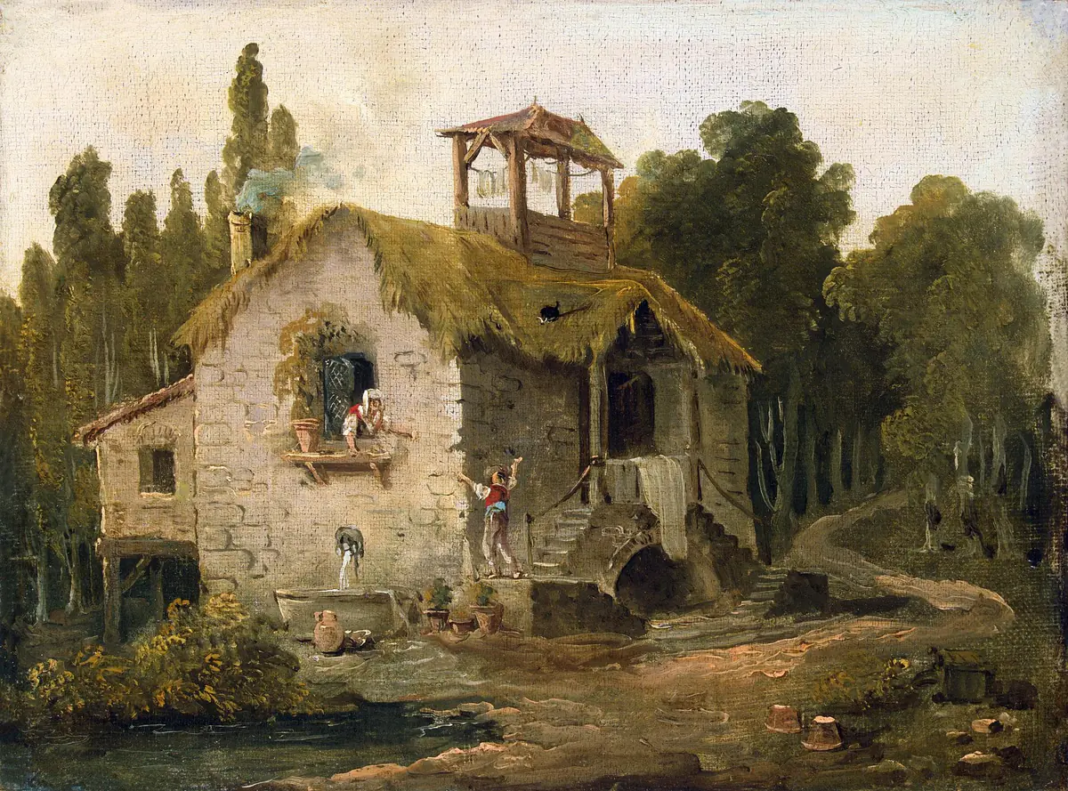 Chaumière dans la forêt - Hubert Robert