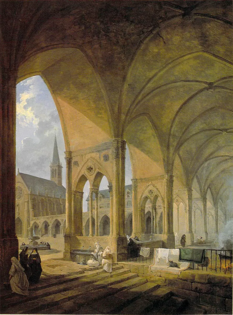 Le Cloître des Augustines anglaises à Paris - Hubert Robert