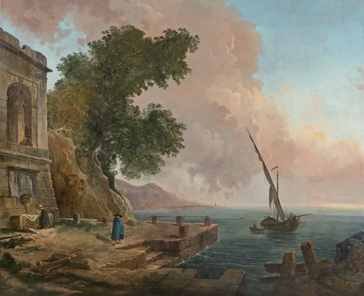 Embarcadère méditerranéen - Hubert Robert