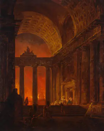 Incendie à Rome - Hubert Robert