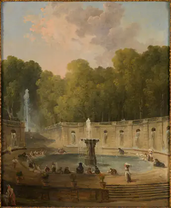 Lavandières dans un parc - Hubert Robert