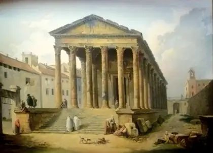 Temple d’Auguste à Nîmes - Hubert Robert