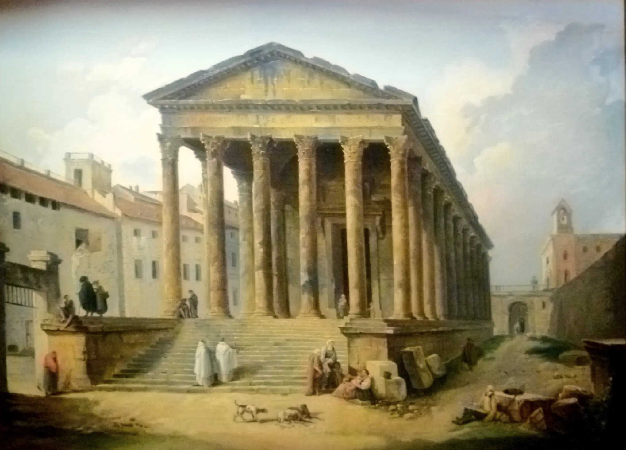 Temple d’Auguste à Nîmes - Hubert Robert