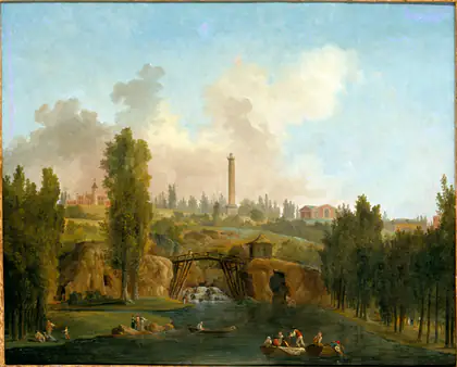 Vue du parc de Méréville - Hubert Robert
