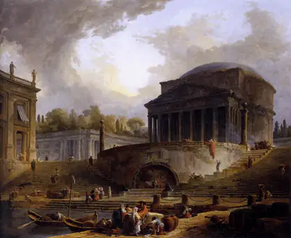 Vue du port de Ripetta - Hubert Robert