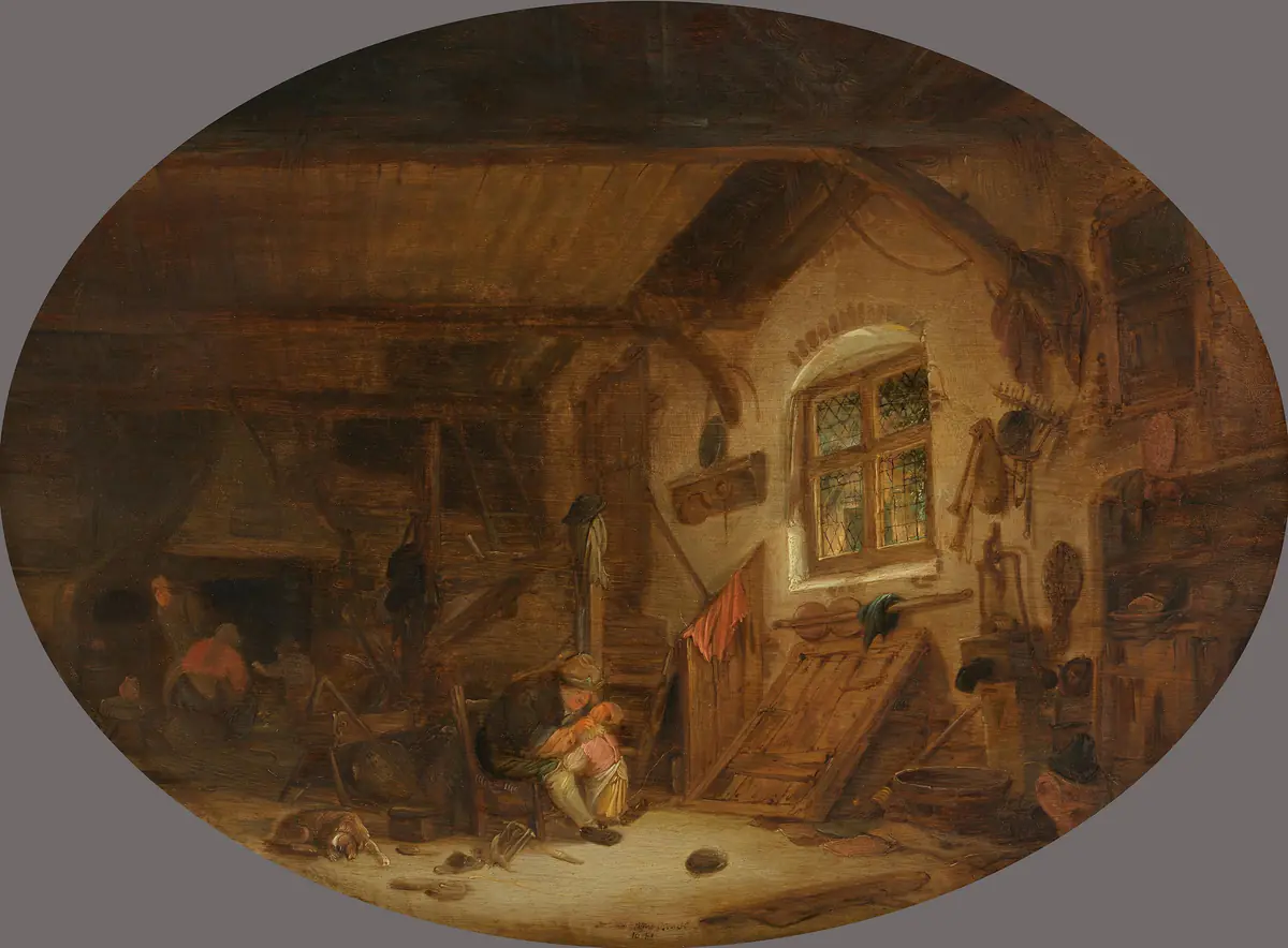 Bauernstube - Isack van Ostade