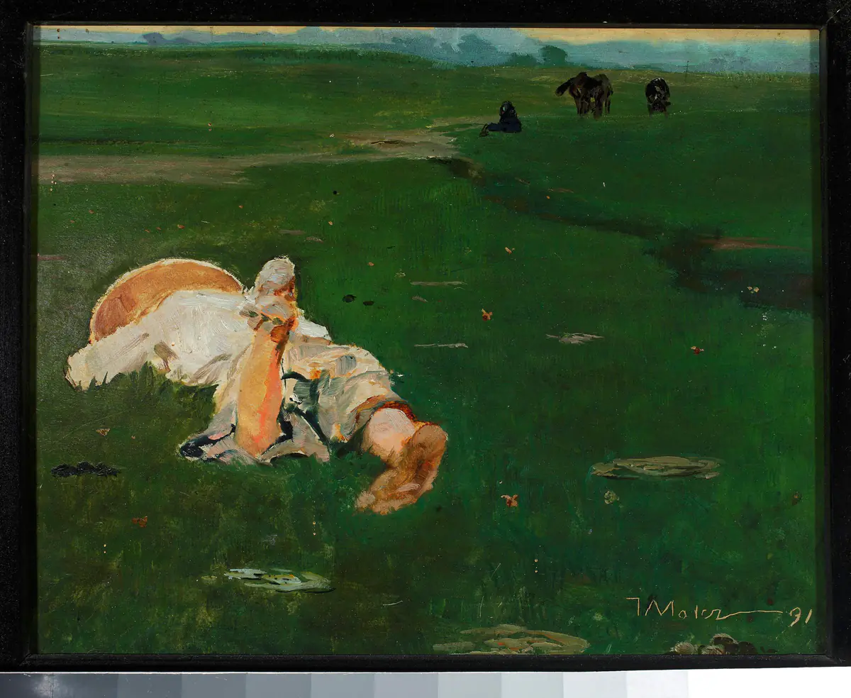 Bergère dans un pré - Jacek Malczewski
