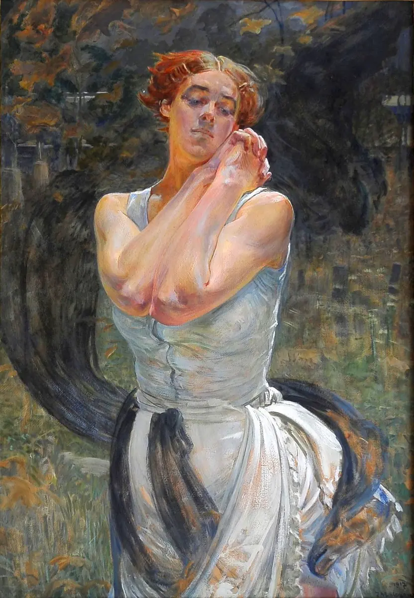 Femme devant un bosquet, 1917 - Jacek Malczewski