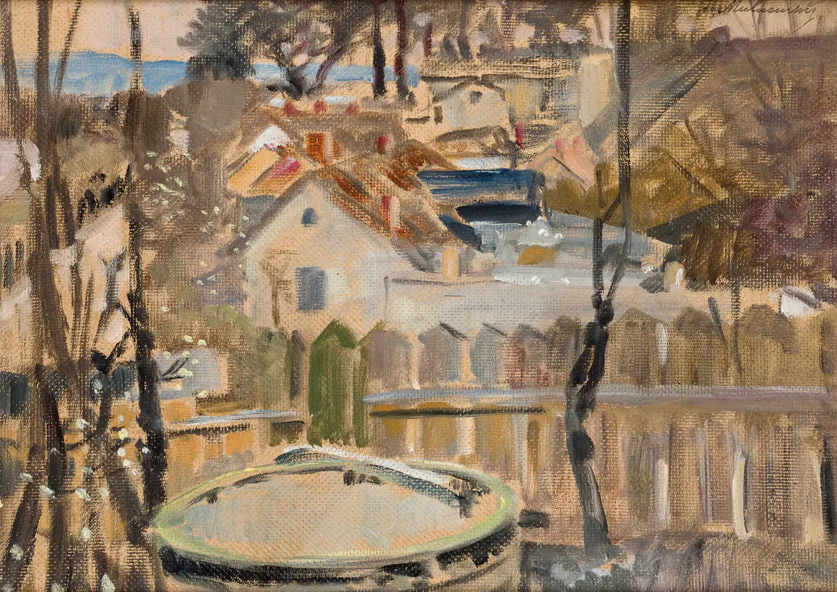Paysage avec un puits - Jacek Malczewski