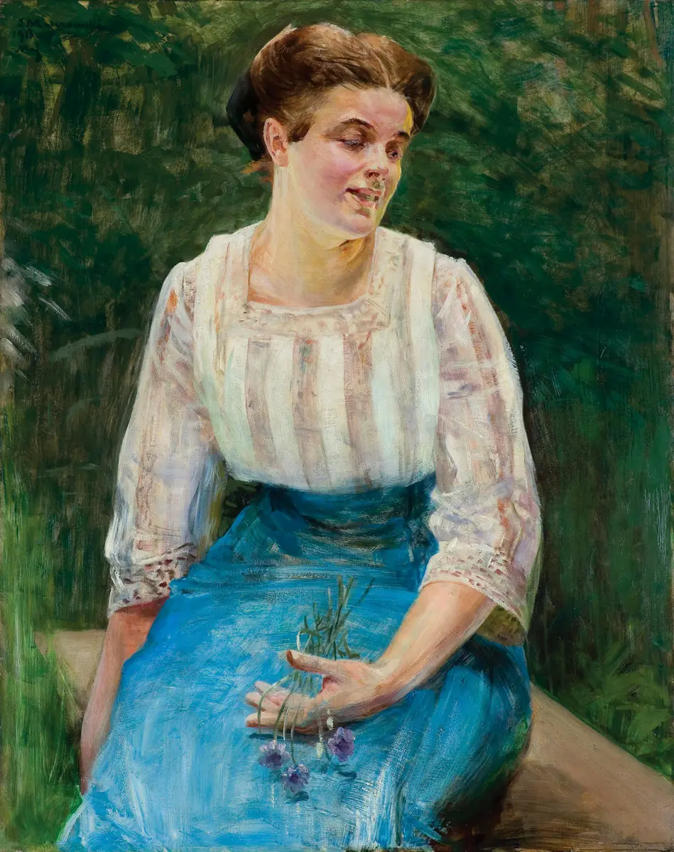 Portrait de Wanda Kuczyńska - Jacek Malczewski