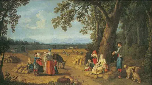 Carditello Harvest - Jacob Philipp Hackert