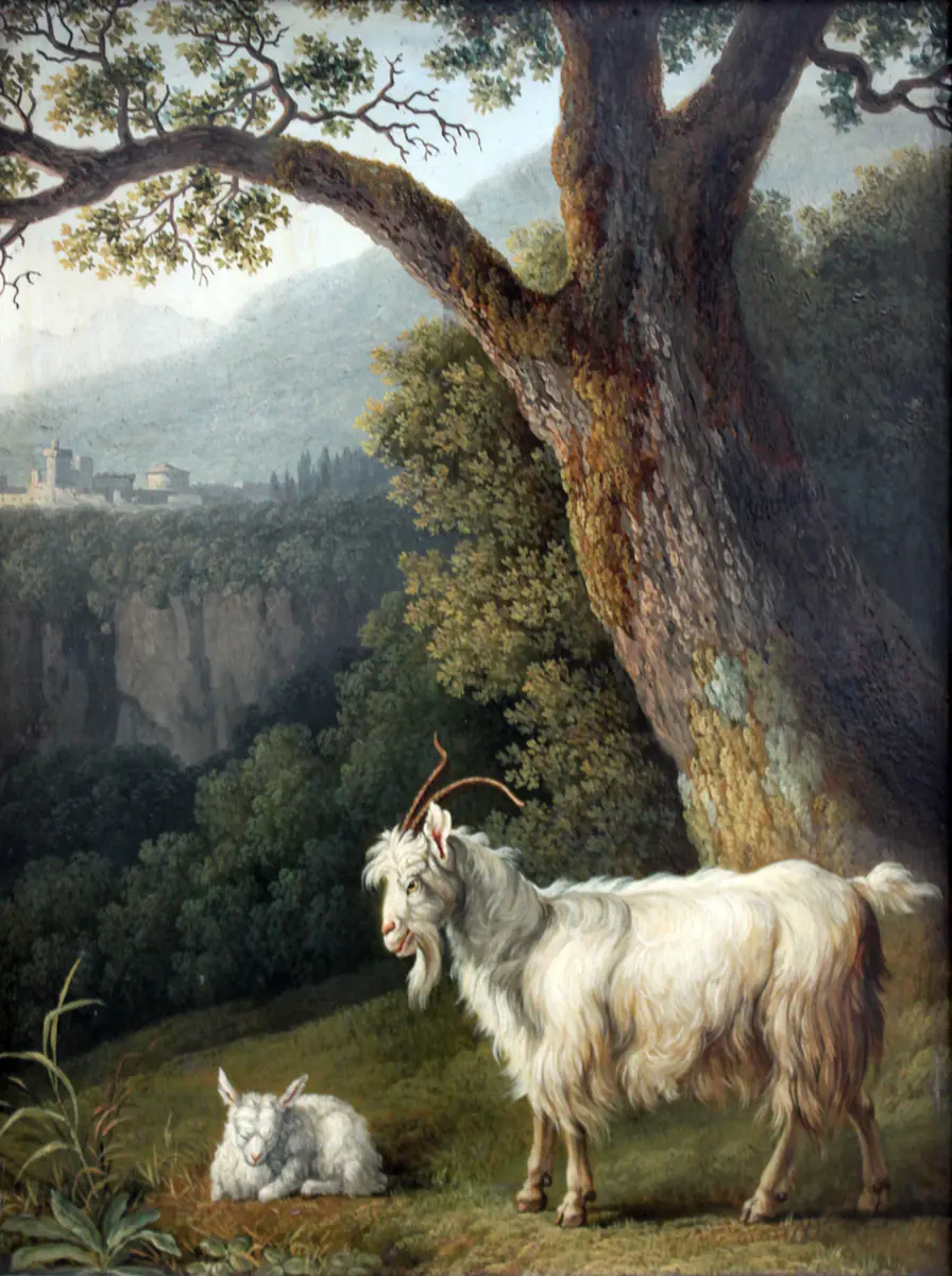 Chèvre et agneau - Jacob Philipp Hackert