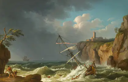 Un naufrage - Jacob Philipp Hackert