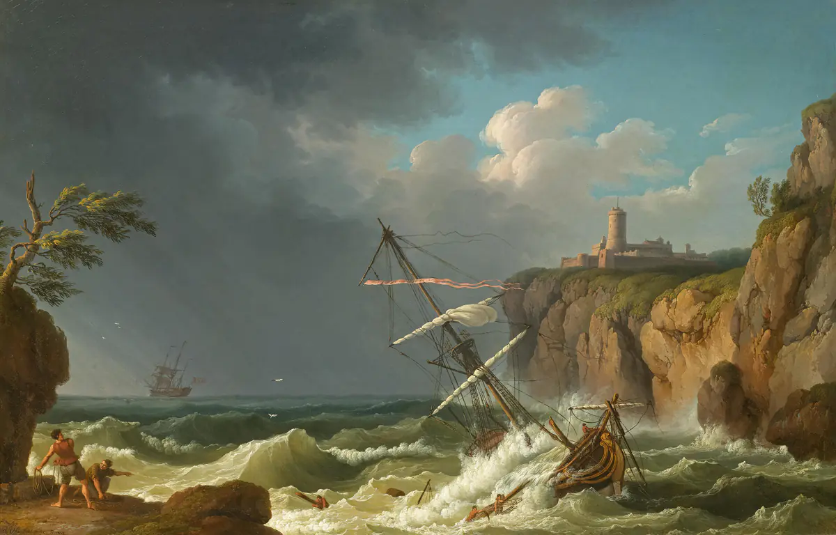 Un naufrage - Jacob Philipp Hackert