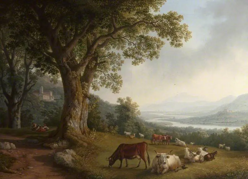 Paysage avec bovins et chèvres - Jacob Philipp Hackert