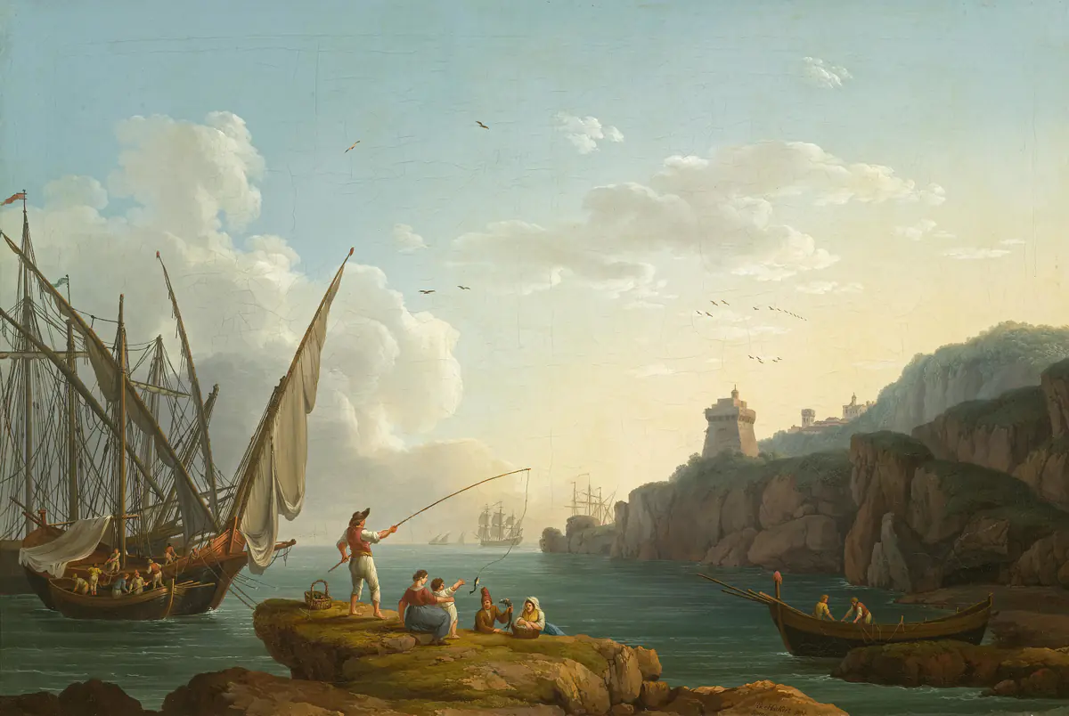 Paysage côtier près de Vietri - Jacob Philipp Hackert