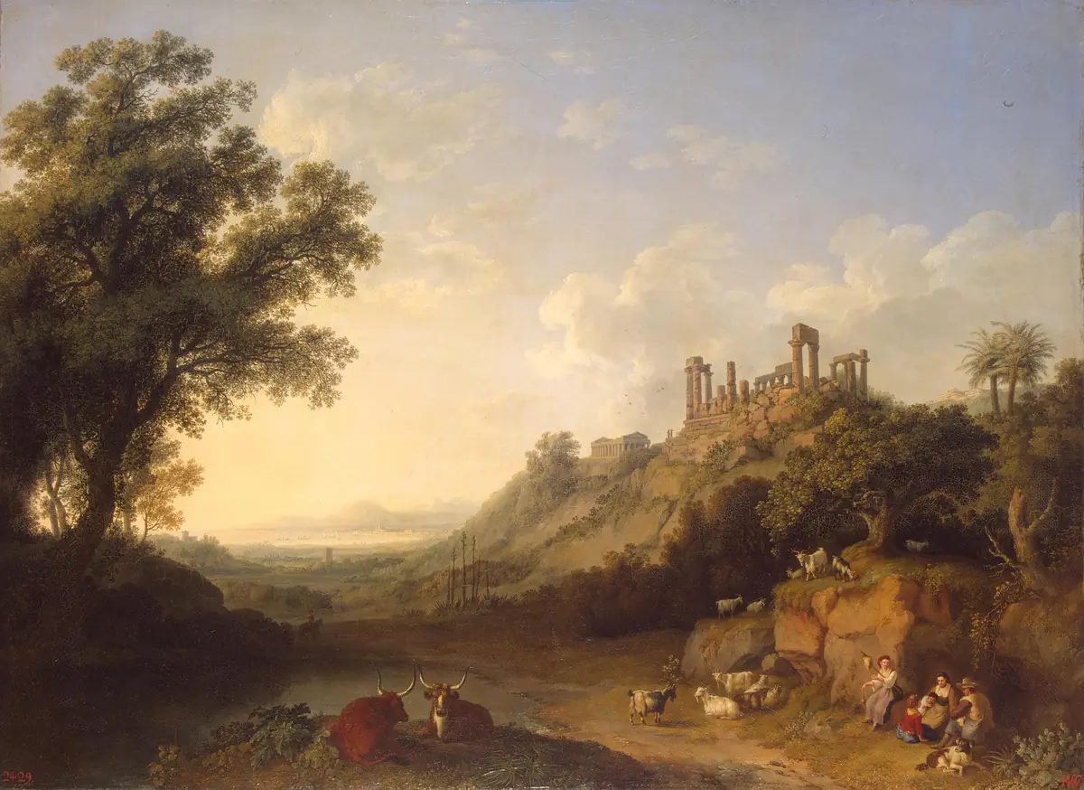 Ruines du temple en Sicile - Jacob Philipp Hackert