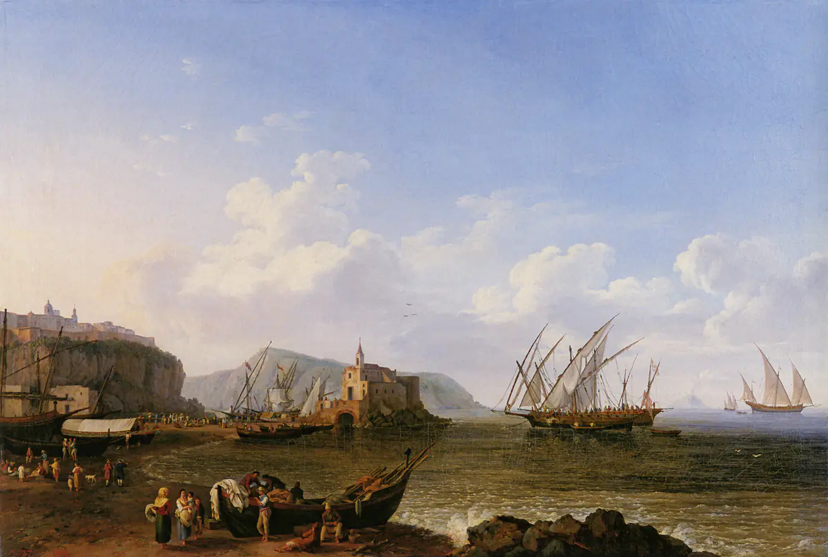 Vue de Lipari et du Stromboli - Jacob Philipp Hackert