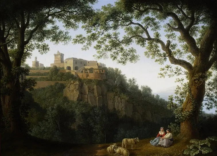 Vue de Massa Lubrense. - Jacob Philipp Hackert