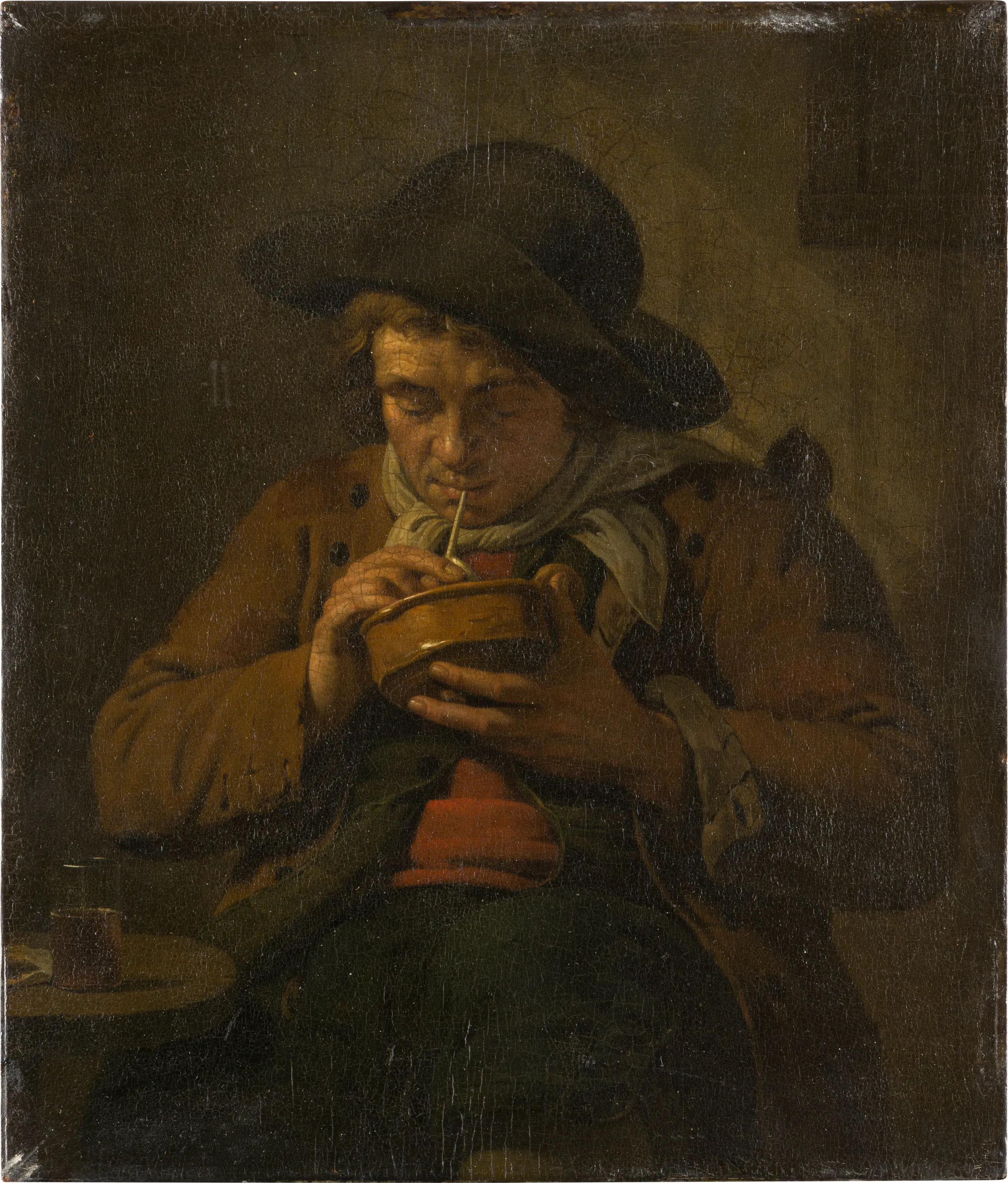 Paysan allumant sa pipe - Jan Ekels