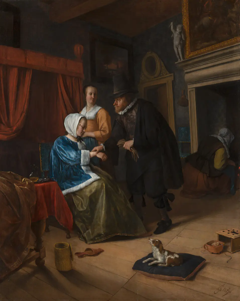 La fille malade - Jan Steen