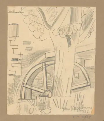 Un arbre devant une roue - Jean Brusselmans
