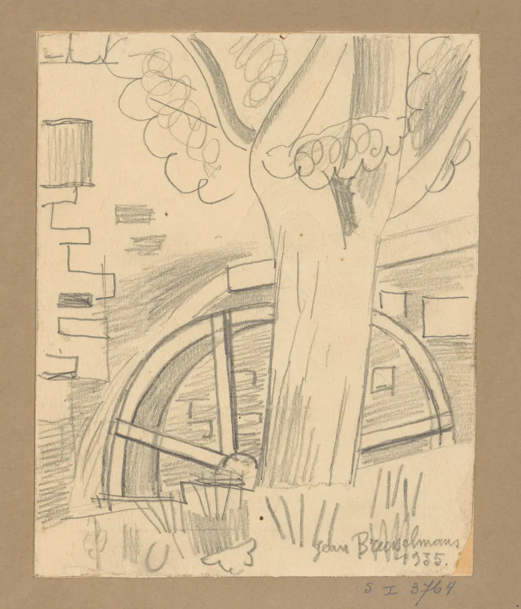 Un arbre devant une roue - Jean Brusselmans