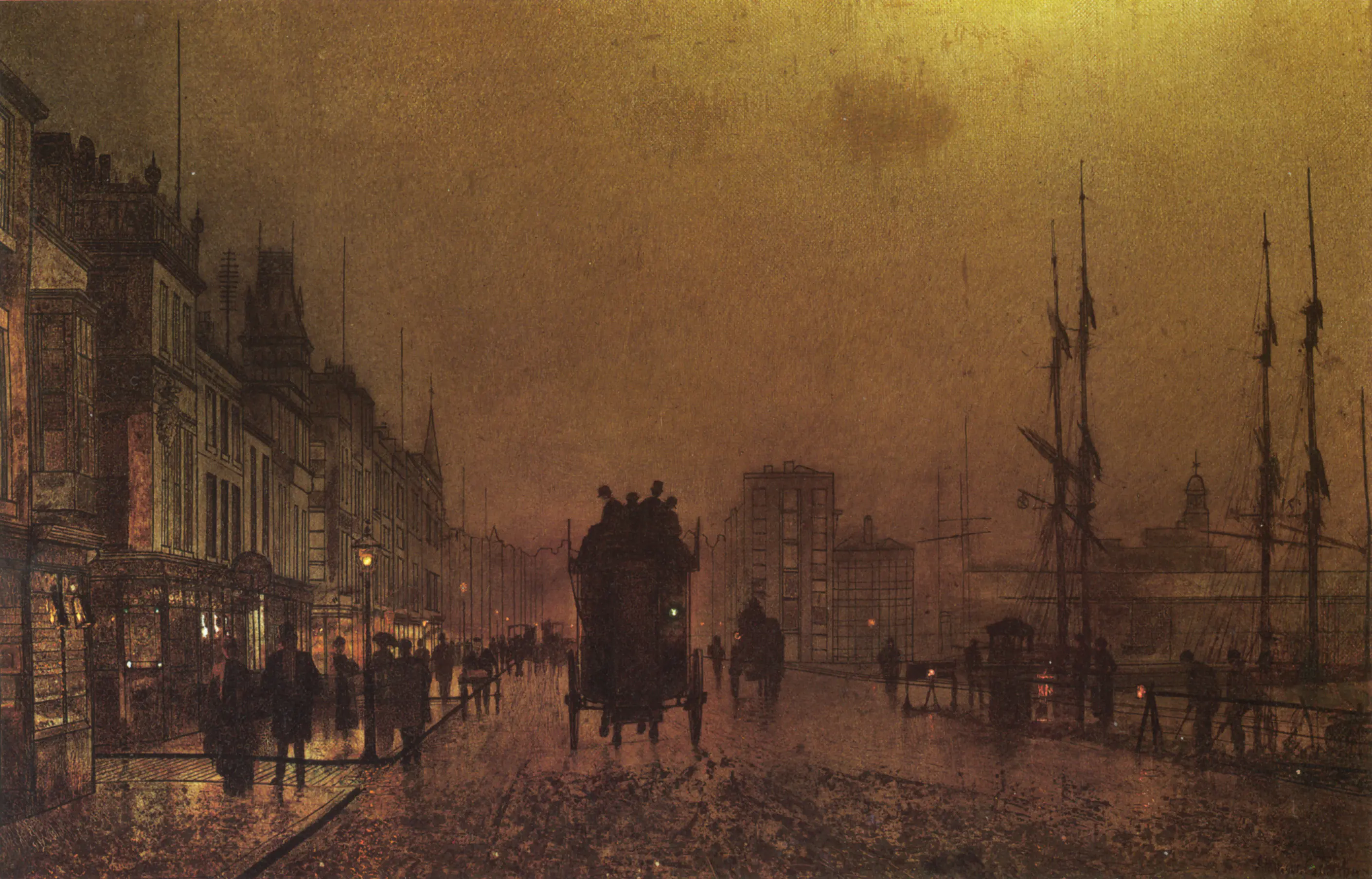 Les Docks de Glasgow - John Atkinson Grimshaw
