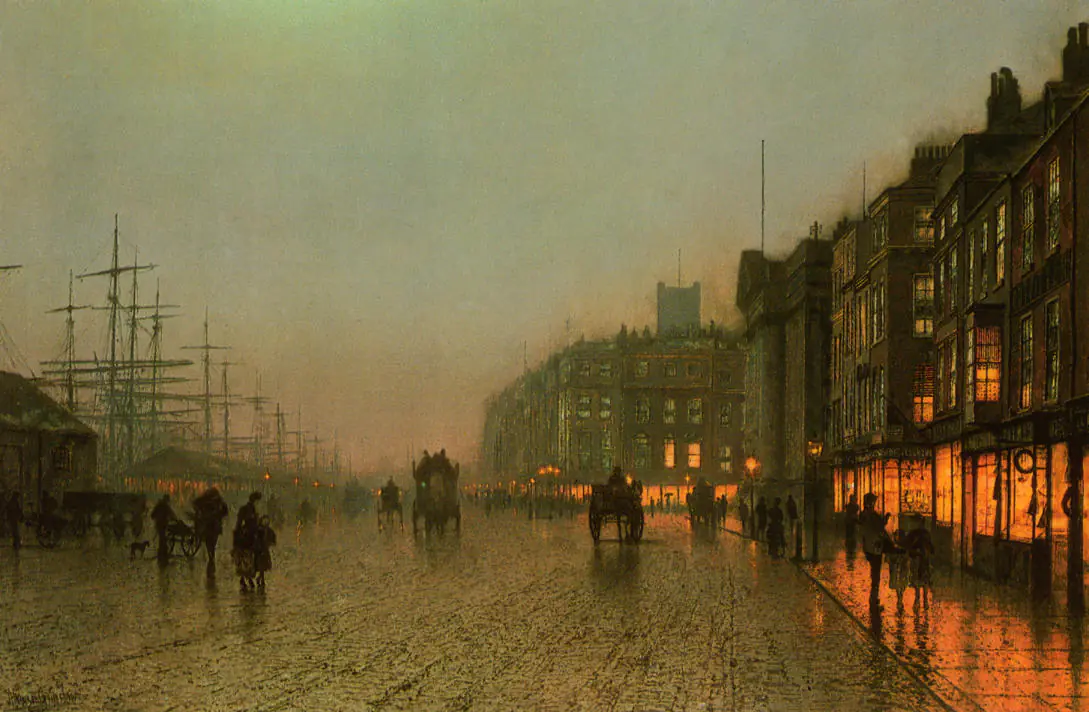 Liverpool vu de Wapping - John Atkinson Grimshaw