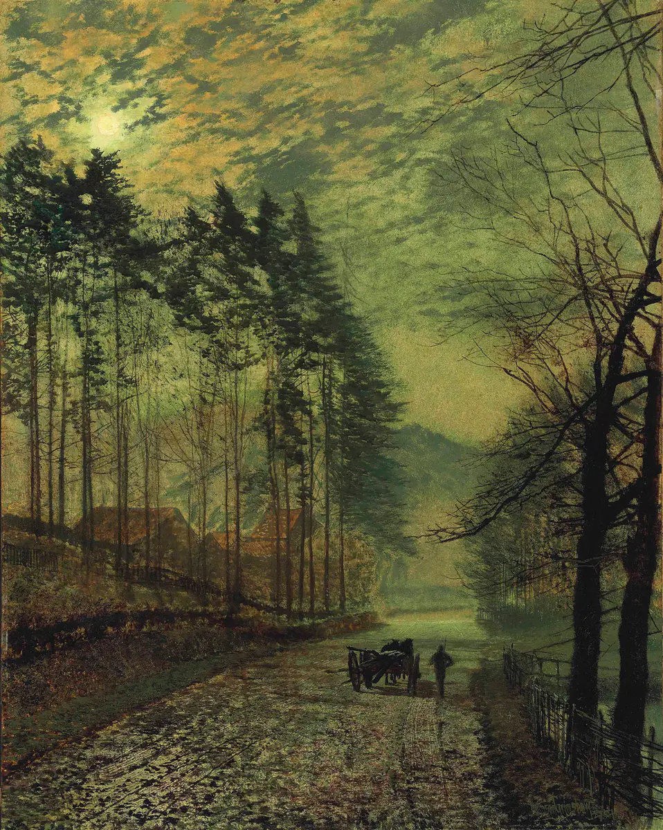 Près de Hackness, pins au clair de lune - John Atkinson Grimshaw