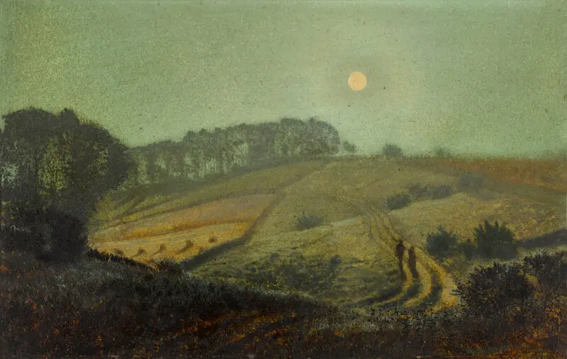 Sous la lune des moissons - John Atkinson Grimshaw