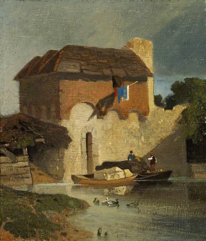 Bâtiments sur une rivière - John Sell Cotman