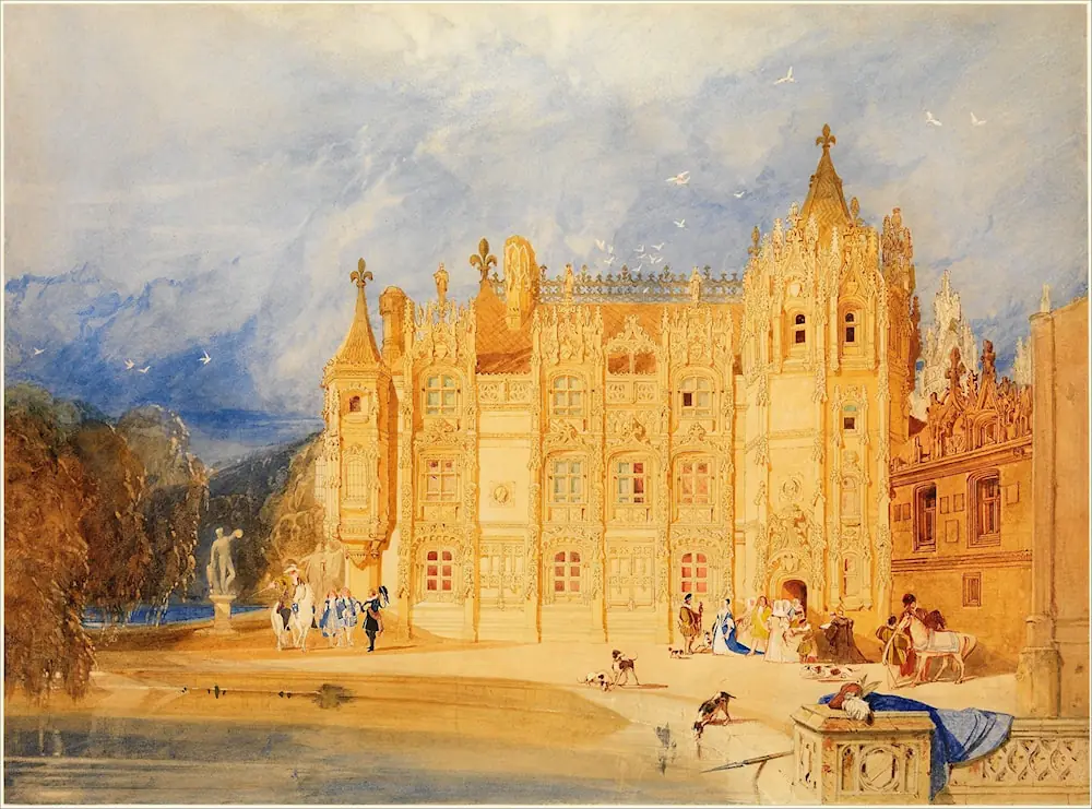 Le Logis abbatial de Saint-Ouen à Rouen - John Sell Cotman
