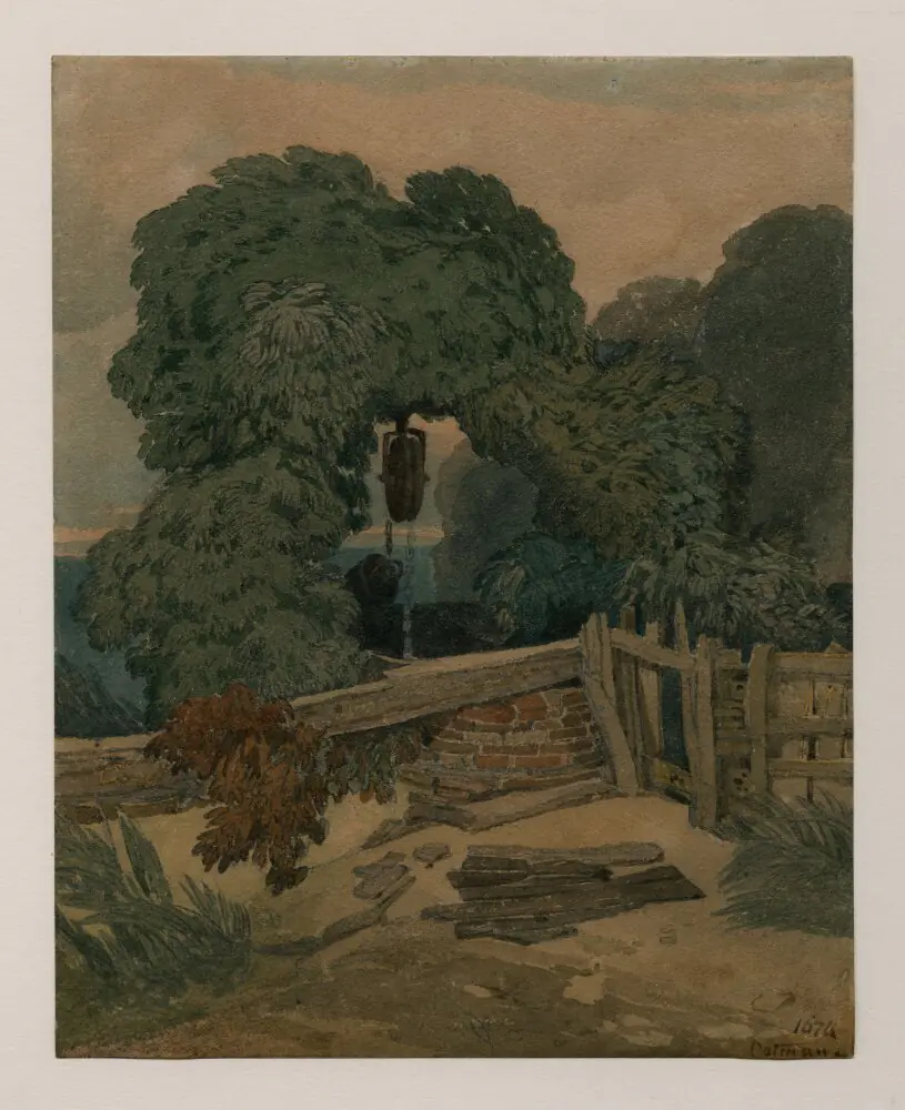 Le Puits envahi par la végétation - John Sell Cotman