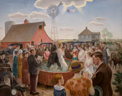 Baptême au Kansas - John Steuart Curry