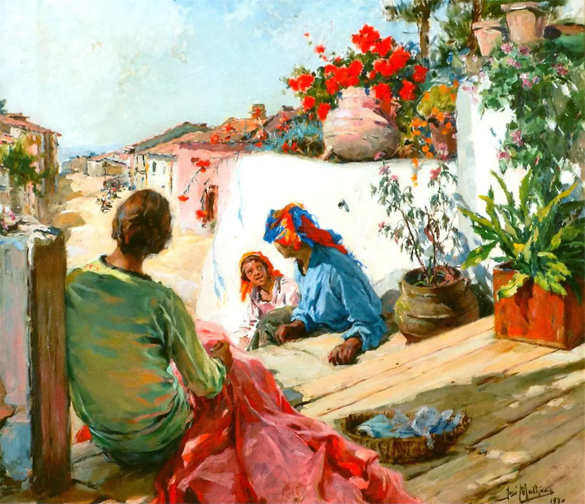 Balcon fleuri - José Malhoa
