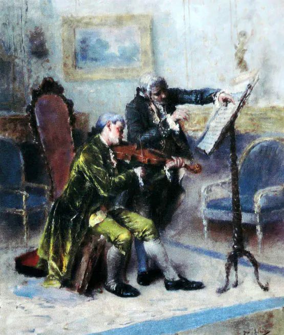 Une boussole difficile (Leçon de violon) - José Malhoa