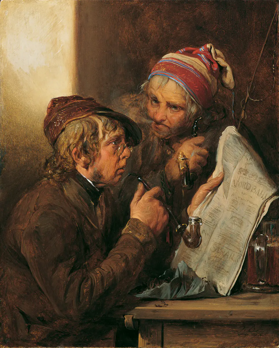 Lecteurs de journaux - Josef Danhauser