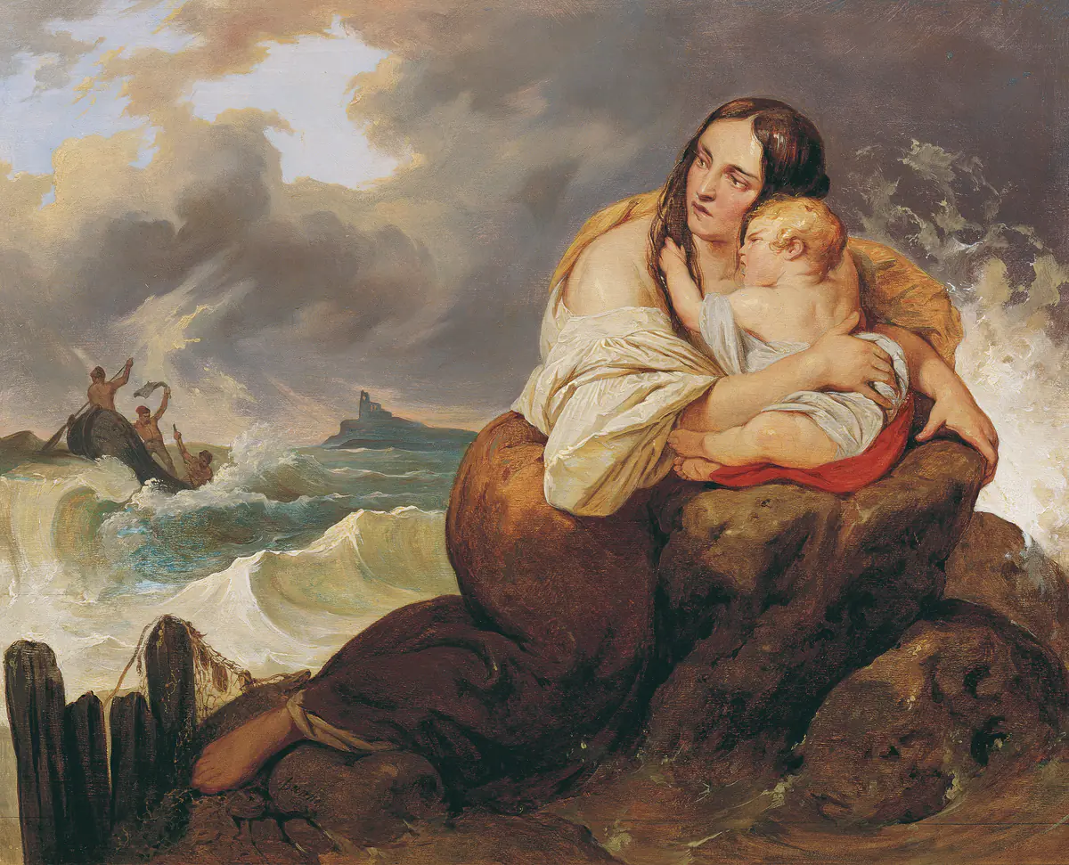 Le naufragé - Josef Danhauser